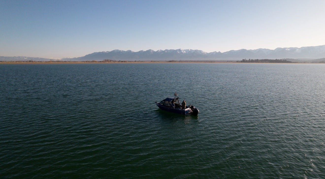 A fishing charter out on flathead lake montana.