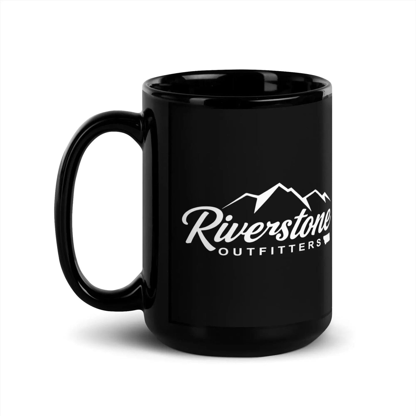 Black Glossy Logo Mug - Riverstone Outfitters