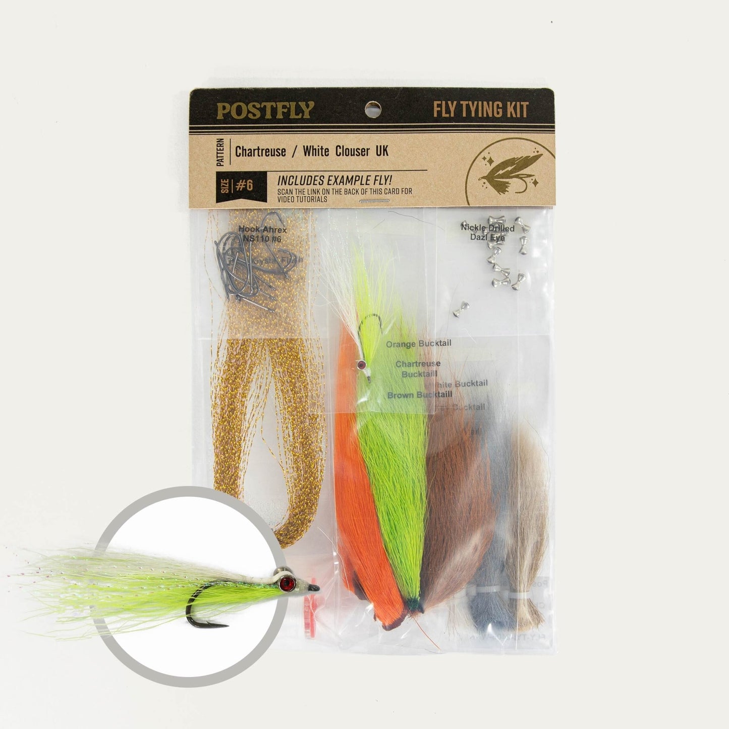 Fly Tying Kit | Clouser Chartreuse - Riverstone Outfitters
