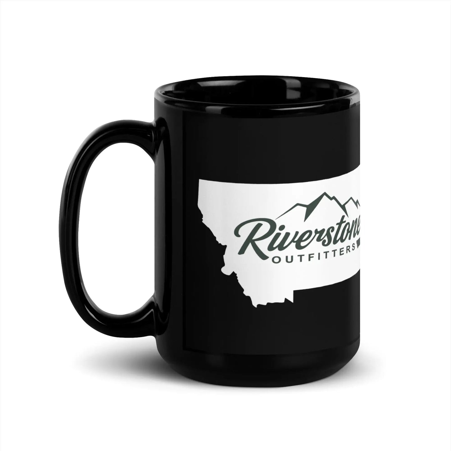 Riverstone Outfitters Montana Black Glossy Mug - Riverstone Outfitters